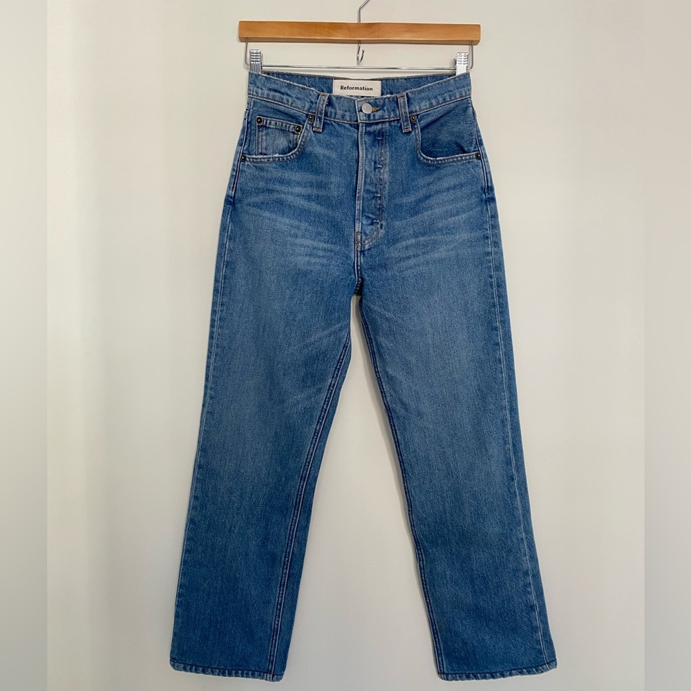 Reformation Cynthia High Rise Relaxed Denim Jeans 26 - Picture 2 of 8